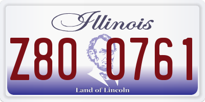 IL license plate Z800761