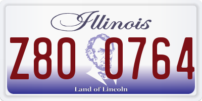 IL license plate Z800764