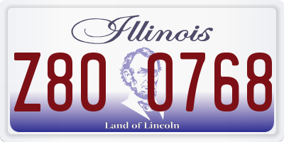 IL license plate Z800768