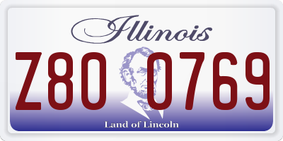 IL license plate Z800769