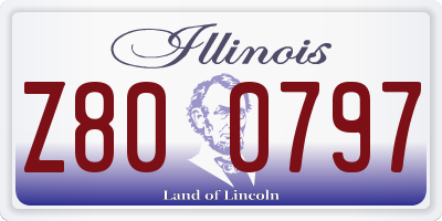 IL license plate Z800797