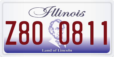 IL license plate Z800811