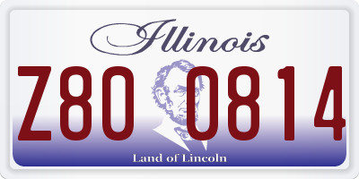 IL license plate Z800814