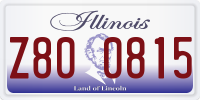 IL license plate Z800815