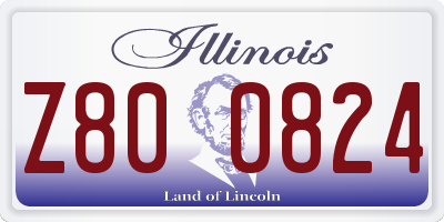 IL license plate Z800824