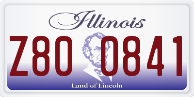 IL license plate Z800841