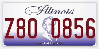 IL license plate Z800856