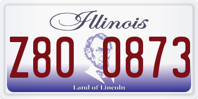 IL license plate Z800873