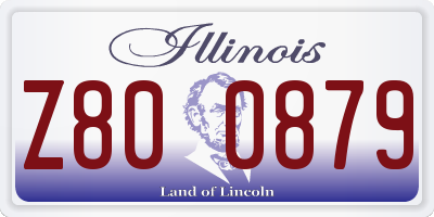 IL license plate Z800879