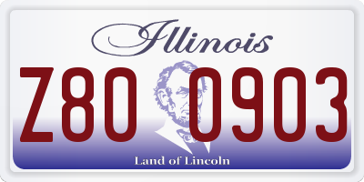 IL license plate Z800903
