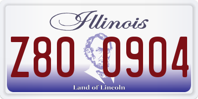 IL license plate Z800904