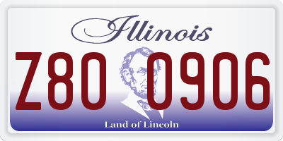 IL license plate Z800906