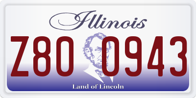 IL license plate Z800943