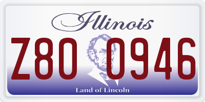 IL license plate Z800946