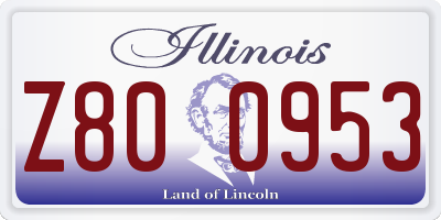 IL license plate Z800953