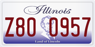 IL license plate Z800957