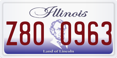 IL license plate Z800963
