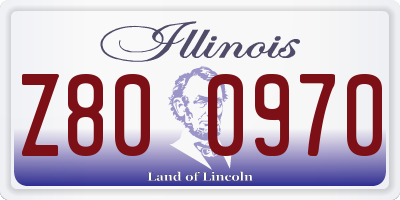 IL license plate Z800970