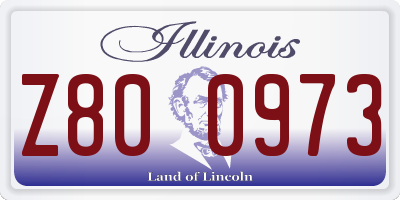 IL license plate Z800973