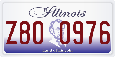 IL license plate Z800976
