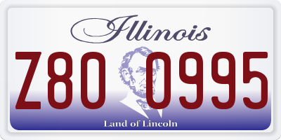 IL license plate Z800995