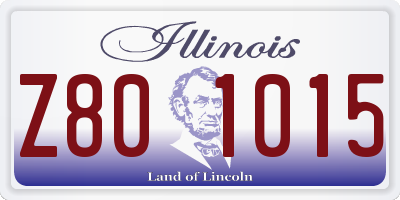 IL license plate Z801015