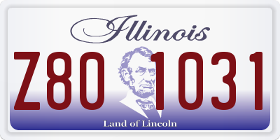 IL license plate Z801031