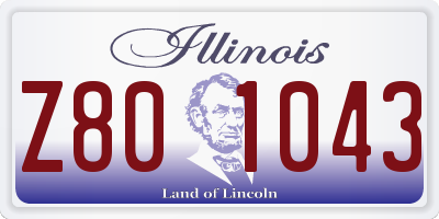 IL license plate Z801043