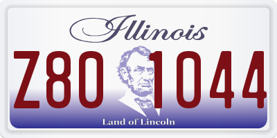 IL license plate Z801044