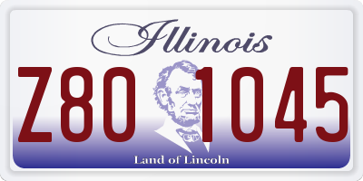 IL license plate Z801045