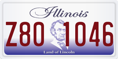 IL license plate Z801046