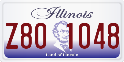 IL license plate Z801048