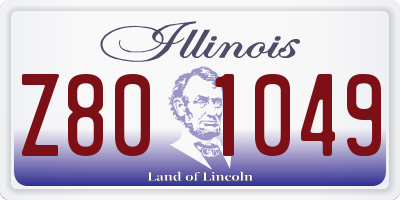 IL license plate Z801049