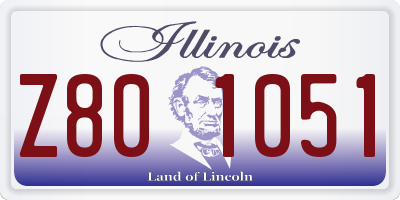 IL license plate Z801051