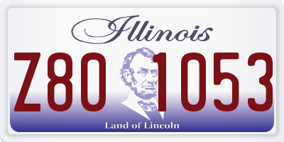 IL license plate Z801053