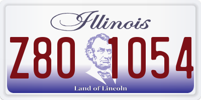 IL license plate Z801054