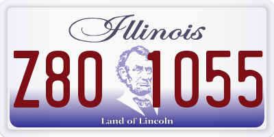 IL license plate Z801055