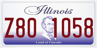 IL license plate Z801058