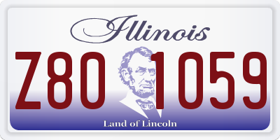 IL license plate Z801059