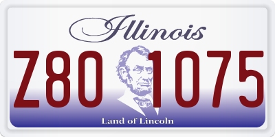 IL license plate Z801075