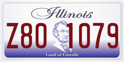 IL license plate Z801079