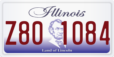 IL license plate Z801084