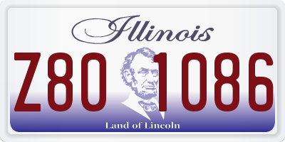 IL license plate Z801086