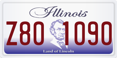 IL license plate Z801090