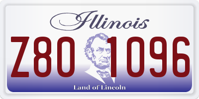 IL license plate Z801096
