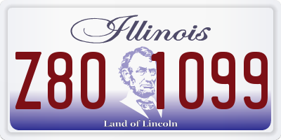 IL license plate Z801099
