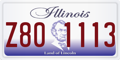 IL license plate Z801113