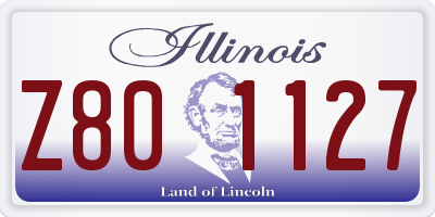 IL license plate Z801127