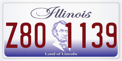 IL license plate Z801139