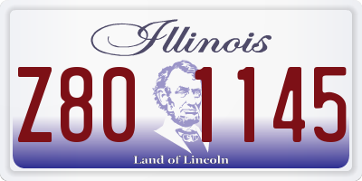 IL license plate Z801145